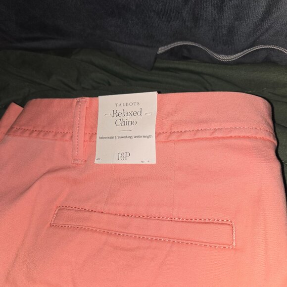 NWT Light Pink Relaxed Talbot's Chinos SZ 16P - Picture 5 of 5